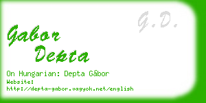gabor depta business card