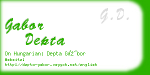 gabor depta business card